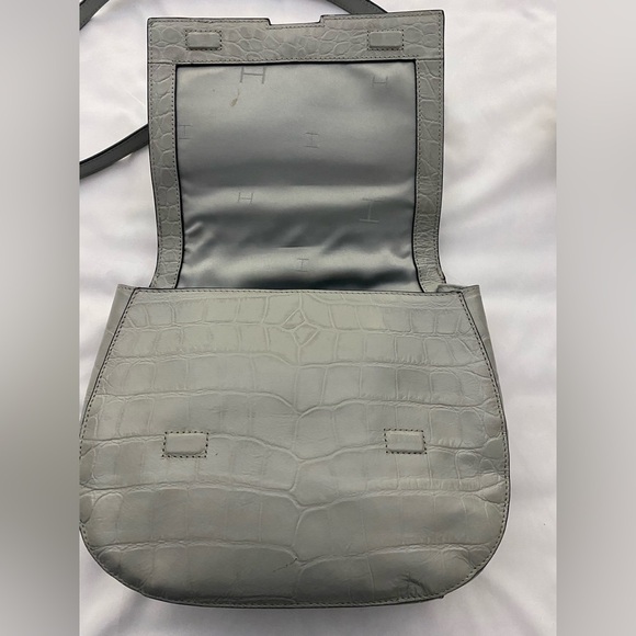 H by Halston Gray Leather Purse - Picture 3 of 7